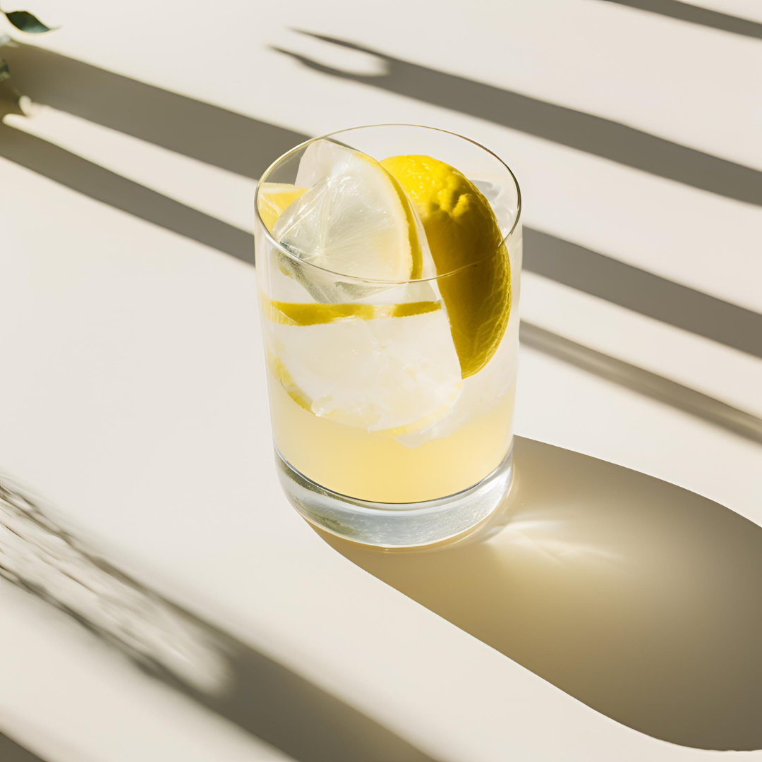 Citron pressé drink in sunlight