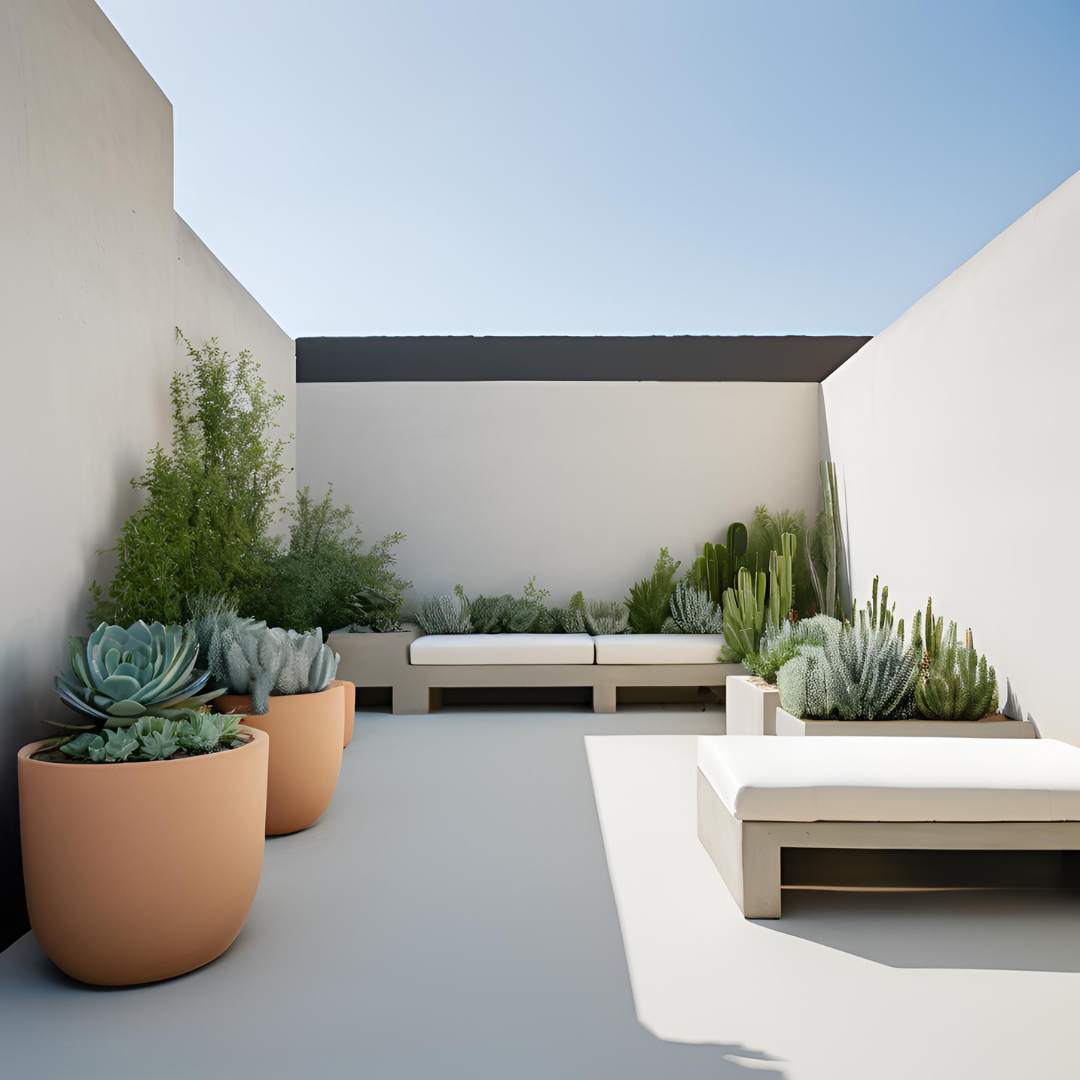 Modern Minimalist Mediterranean Patio