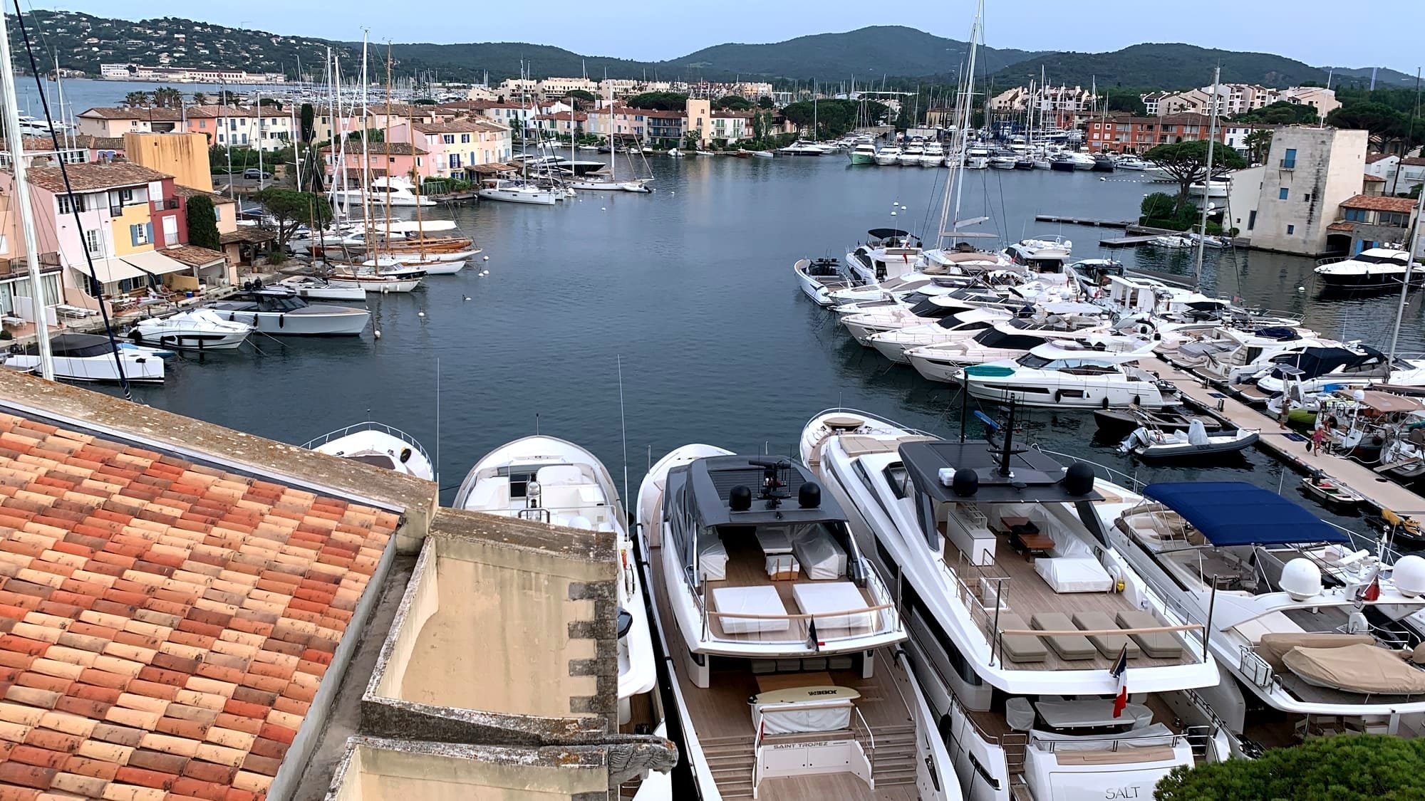 View on the canals and luxury boats in Port Grimaud