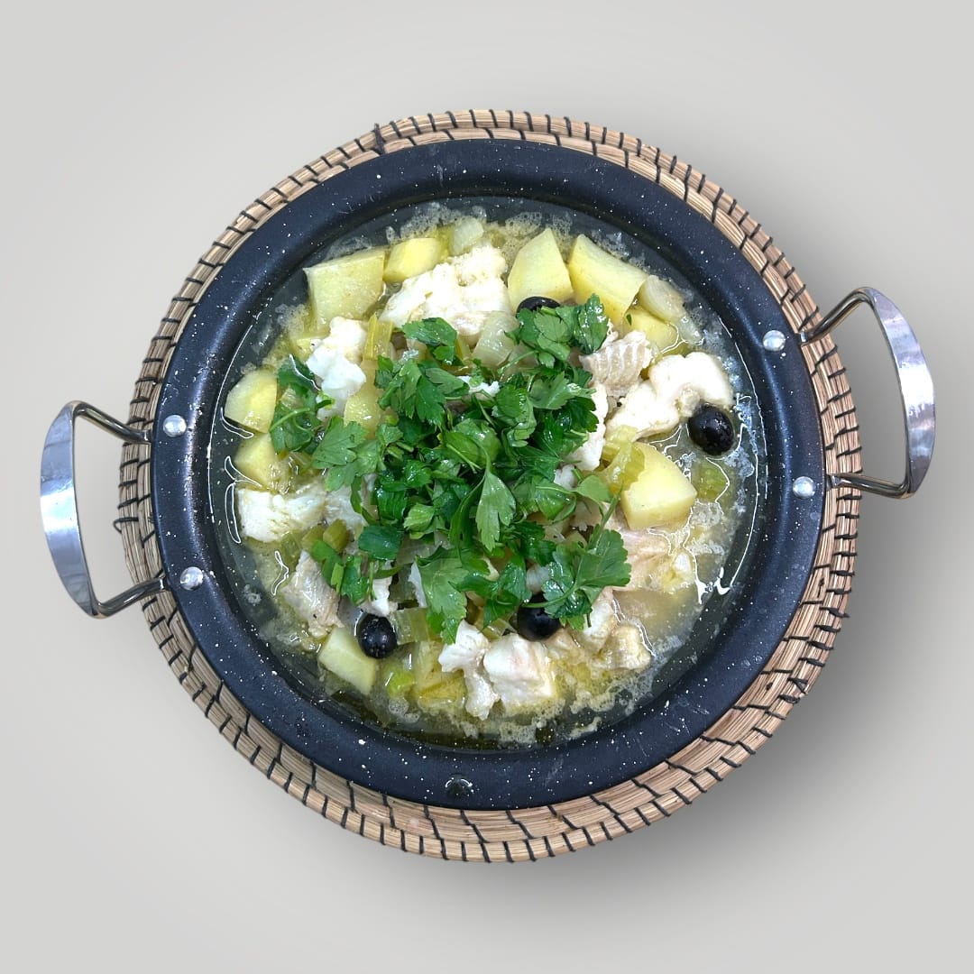 Mediterranean Fish Tagine with Celery, Lemon, and Olives